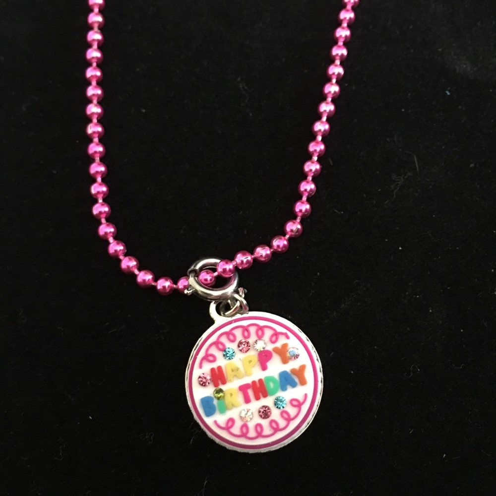 Pink Birthday Cake Necklace